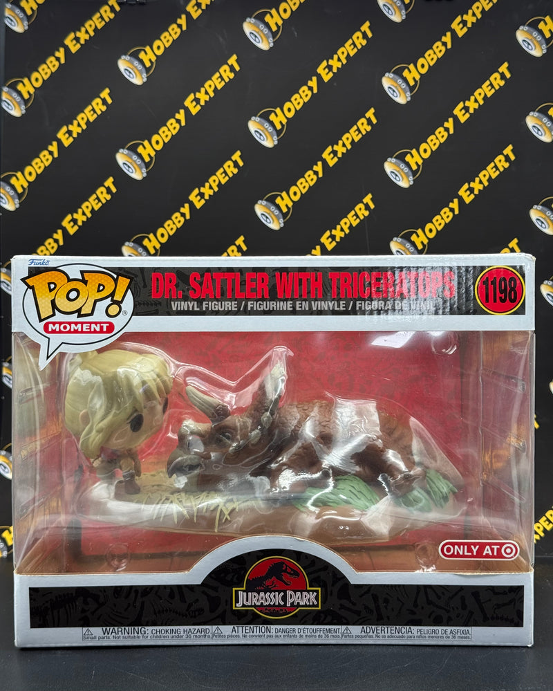 Dr. Sattler with Triceratops