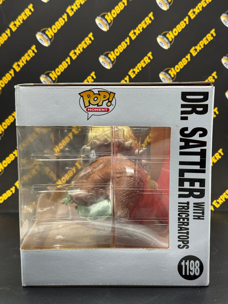 Dr. Sattler with Triceratops