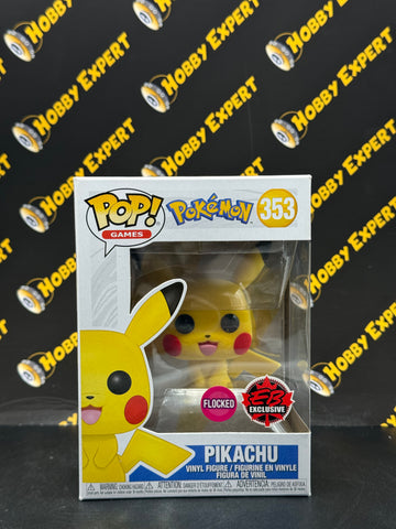 Pikachu #353 - EB Games Canada Excl. / Flocked - Pokemon