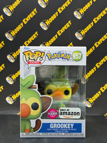 Grookey #957 - Only at Amazon / Flocked - Pokemon
