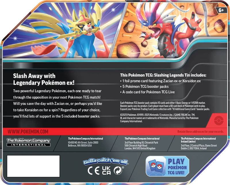 Pokemon - Slashing Legends Tin Koraidon Ex