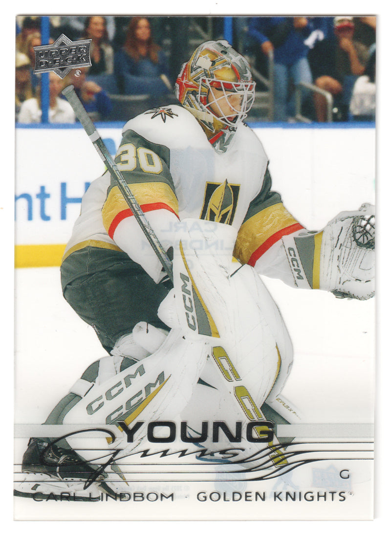 Carl Lindbom Young Guns Clear Cut - Vegas Golden Knights