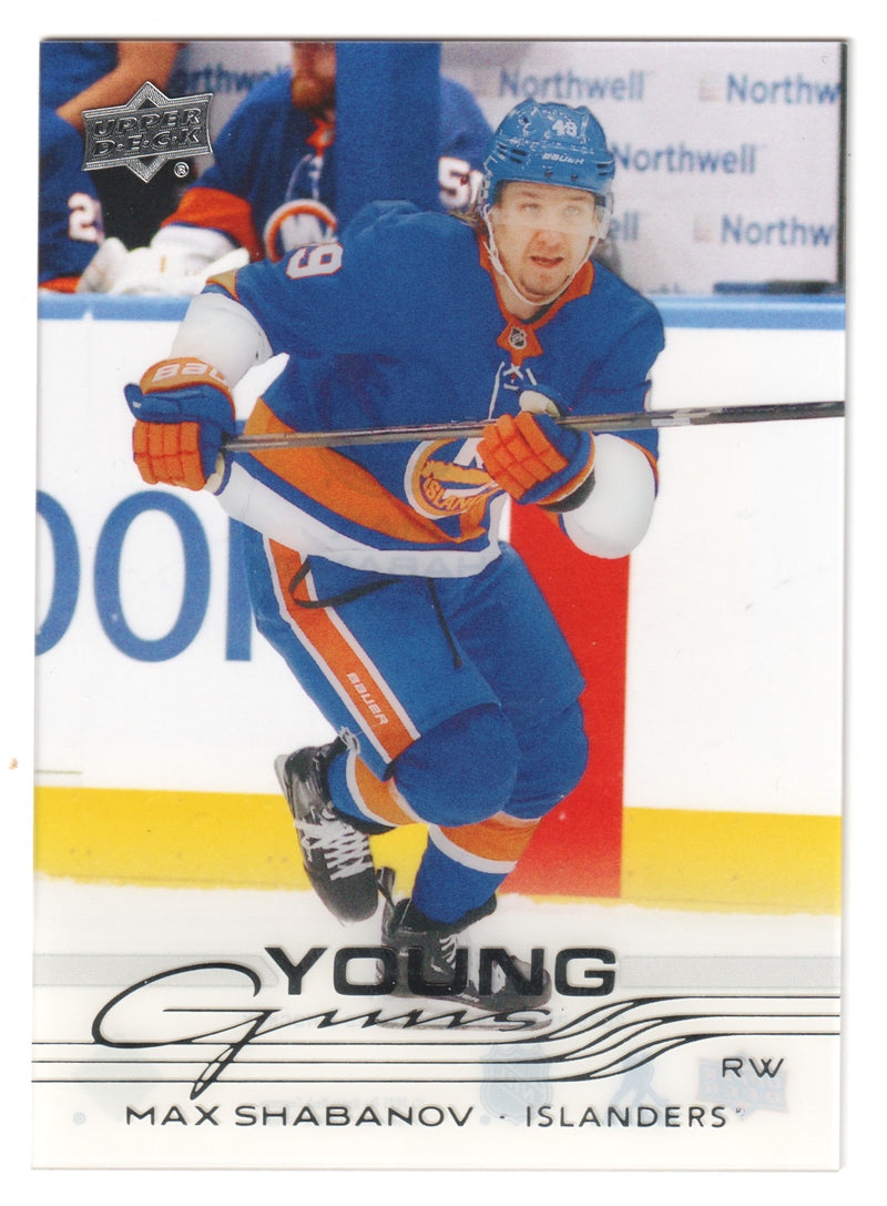 Max Shabanov Young Guns Clear Cut - New York Islanders