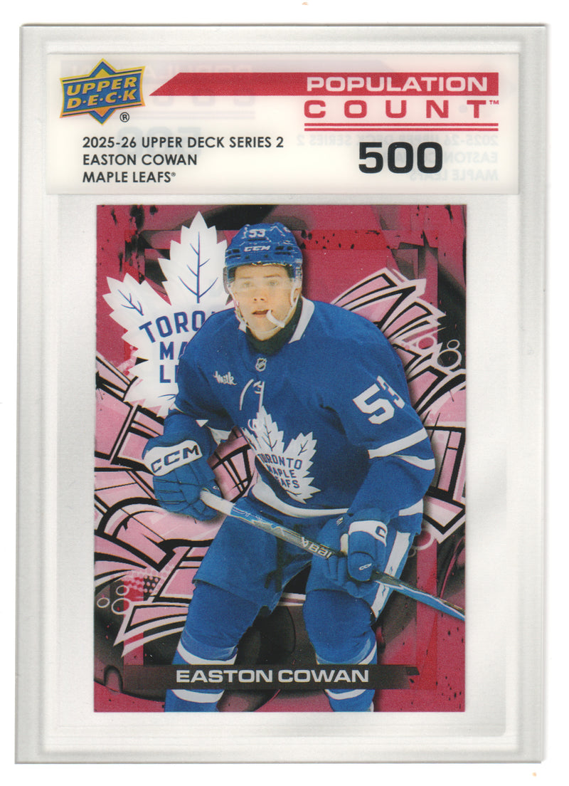 Easton Cowan Pop Count 500 Toronto Maple Leafs - 2025-26 Series 2