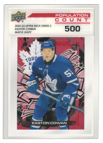 Easton Cowan Pop Count 500 Toronto Maple Leafs - 2025-26 Series 2