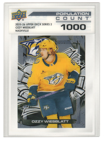 Ozzy Wiesbaltt Pop Count 1000 Nashville Predators - 2025-26 Series 2