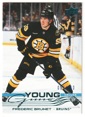 Frederic Brunet Young Guns Deluxe /250 Boston Bruins #489 - 2025-26 Series 2