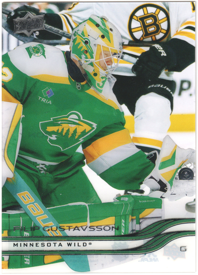 Filip Gustavsson Base Clear Cut Minnesota Wild