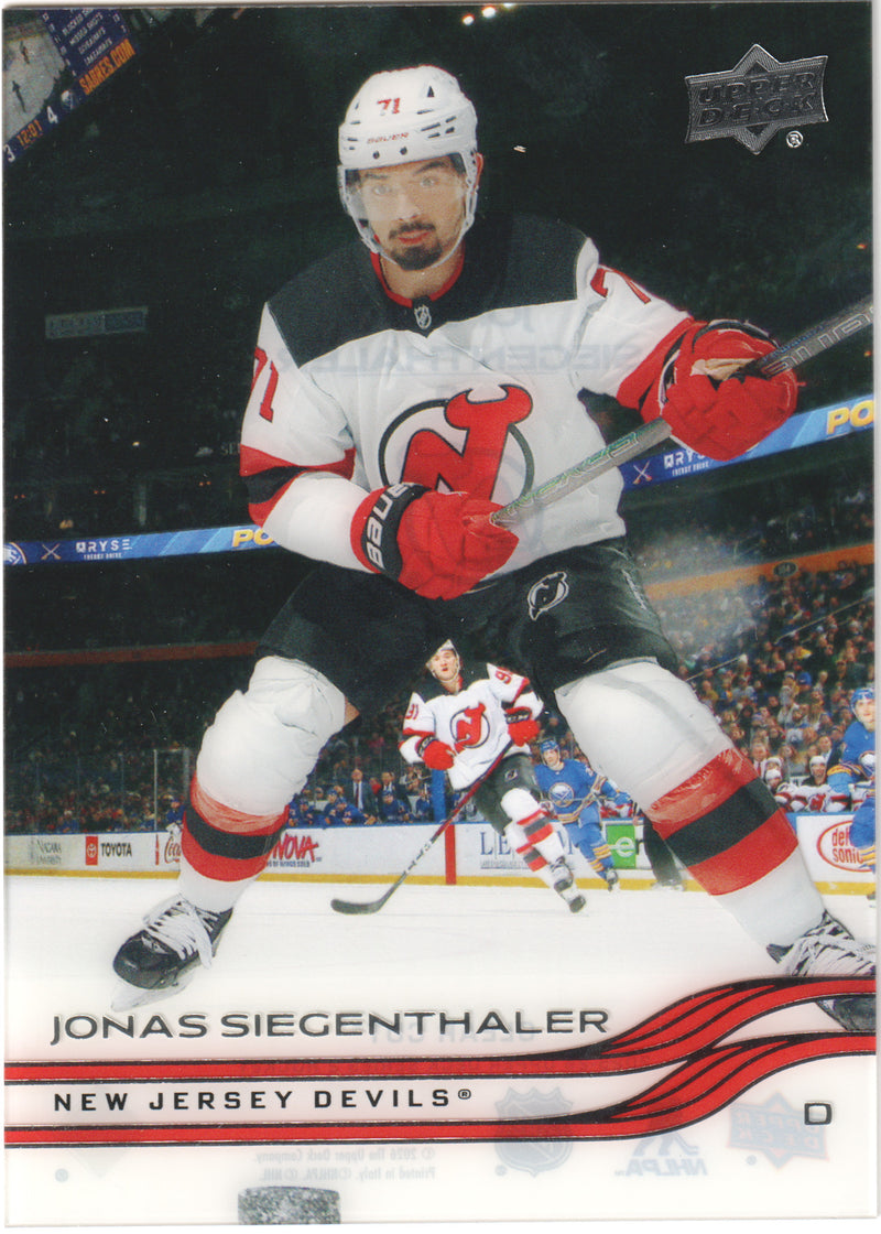 Jonas Siegenthaler Base Clear Cut New Jersey Devils