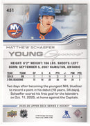 Matthew Schaefer Young Guns - New York Islanders