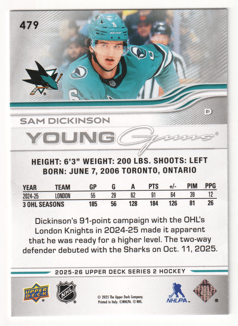 Sam Dickinson Young Guns San Jose Sharks