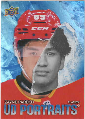 Zayne Parekh UD Portraits #P-54 Calgary Flames - 2025-26 Series 2