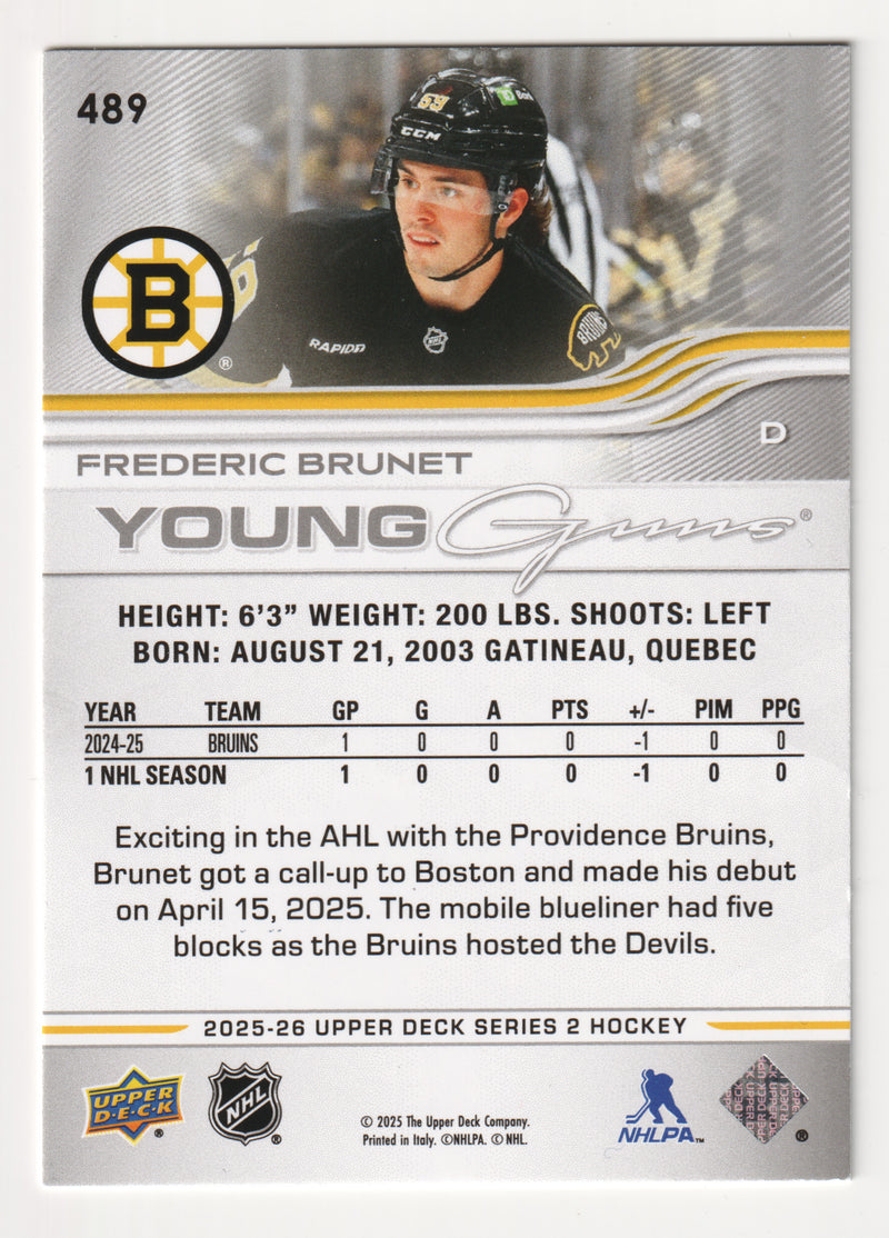 Frederic Brunet Young Guns Deluxe /250 Boston Bruins