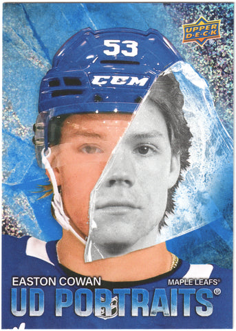 Easton Cowan UD Portraits SPECKLE #P-57 Toronto Maple Leafs - 2025-26 Series 2