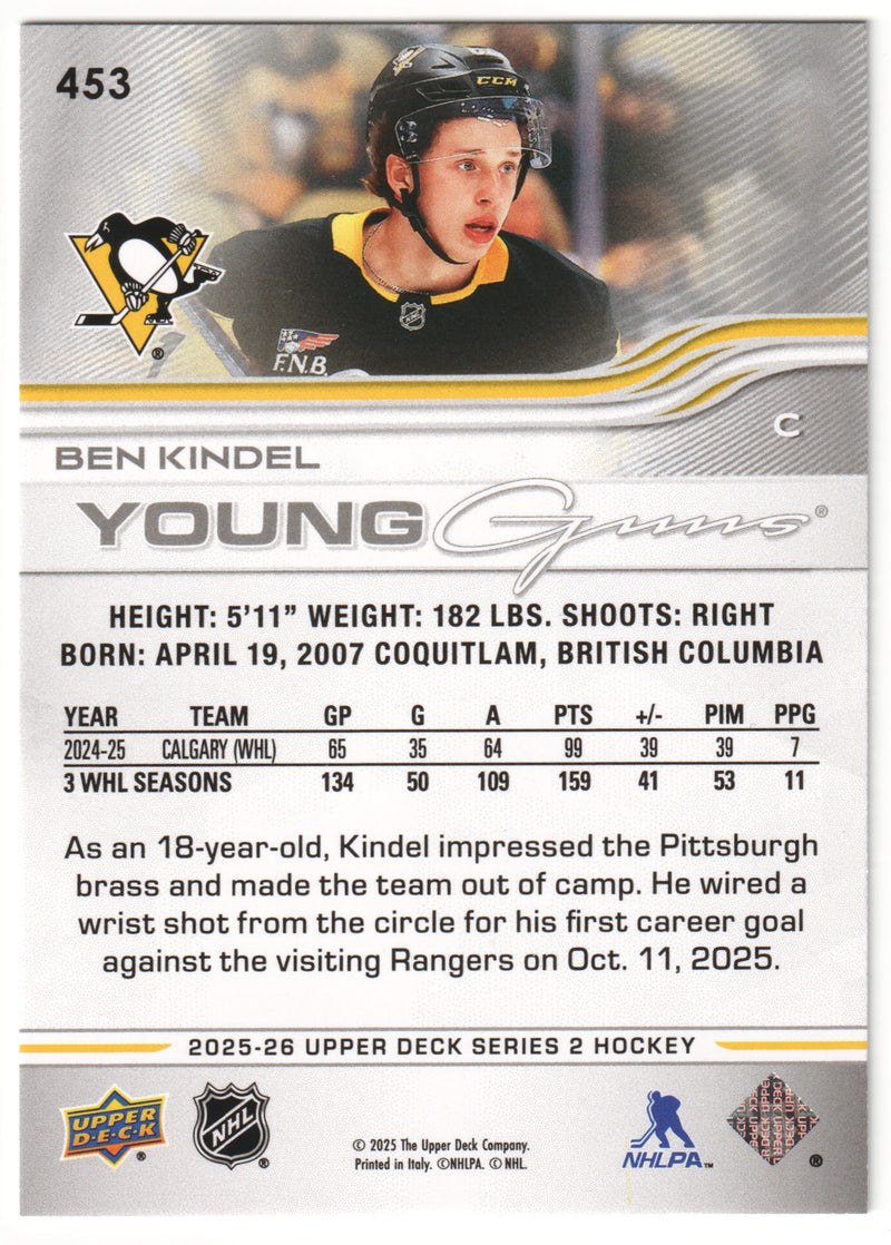 Ben Kindel Young Guns (1) - Pittsburgh Penguins