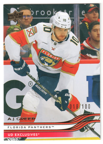 A.J. Greer Base Exclusives /100 Florida Panthers #322 - 2025-26 Series 2