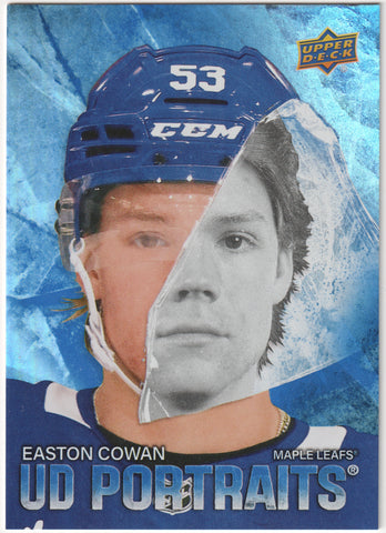Easton Cowan UD Portraits #P-57 Toronto Maple Leafs - 2025-26 Series 2