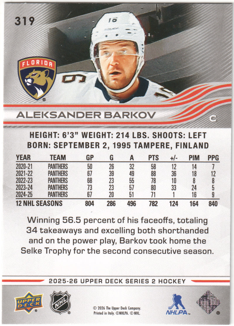 Aleksander Barkov Base Exclusives /100 Florida Panthers