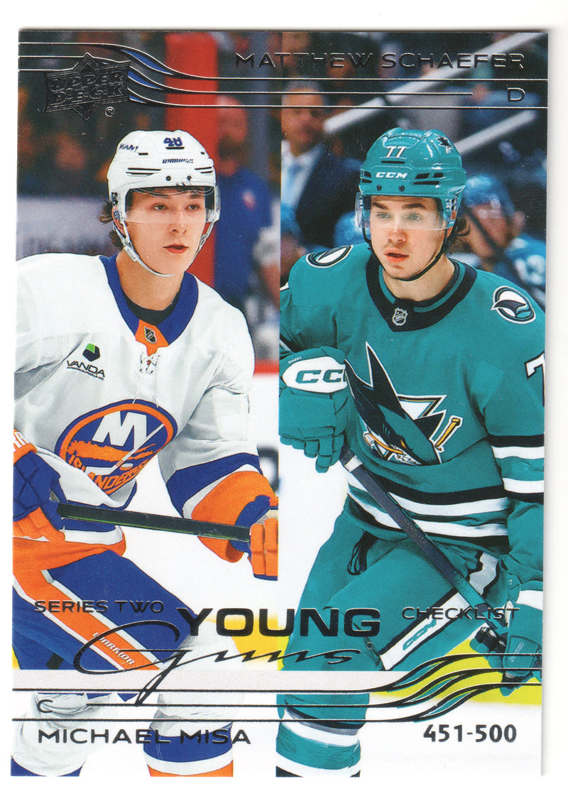Matthew Schaefer & Michael Misa Young Guns Checklist