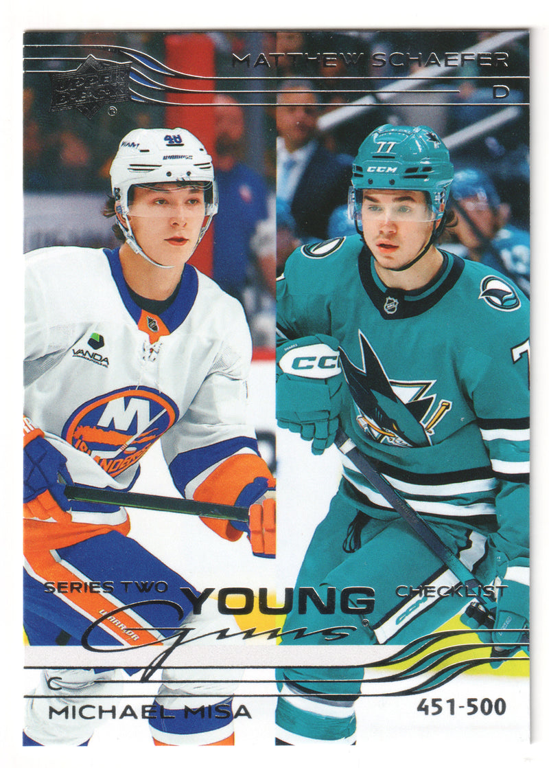 Matthew Schaefer & Michael Misa Young Guns Checklist
