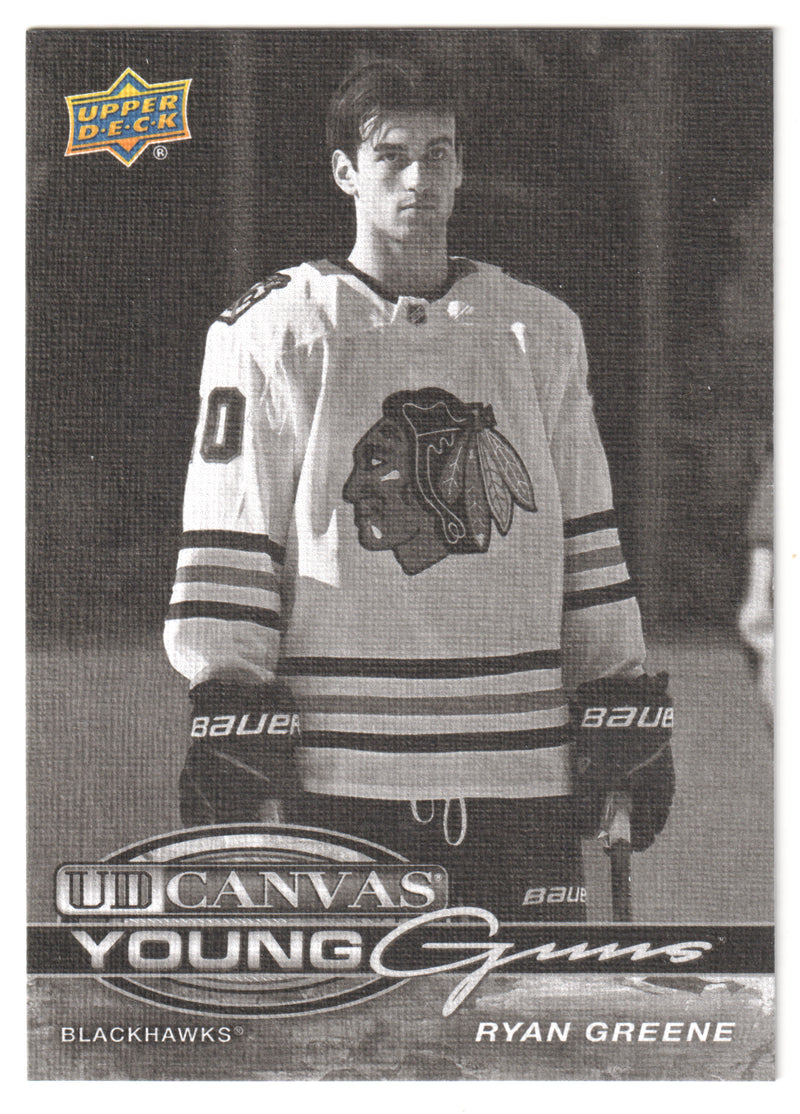 Ryan Greene Young Guns Canvas Black Chicago Blackhawks