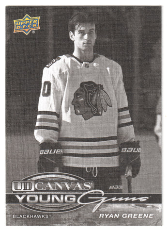 Ryan Greene Young Guns Canvas Black Chicago Blackhawks #C215 - 2025-26 Series 2