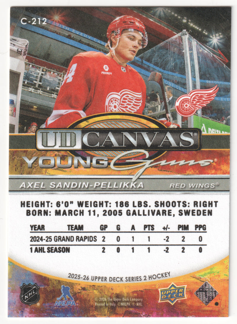 Axel Sandin-Pellikka Young Guns Canvas Detroit Red Wings
