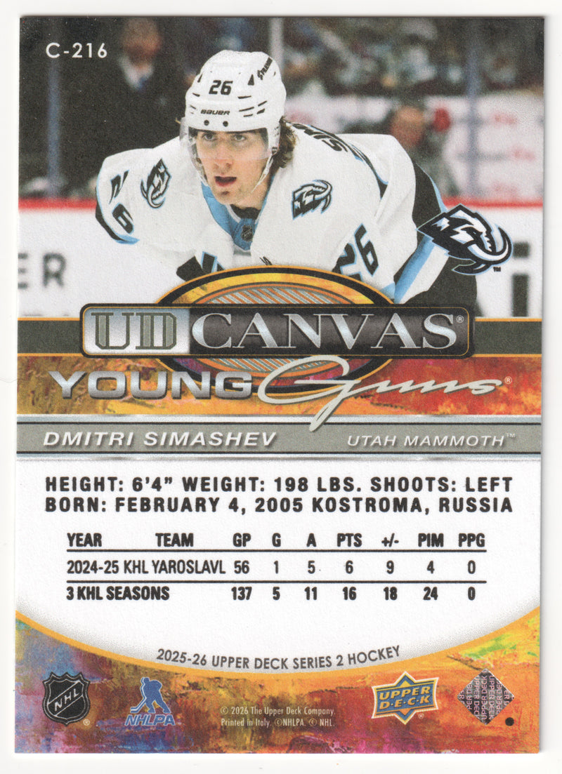 Dmitri Simashev Young Guns Canvas Utah Mammoth