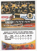 John Farinacci Young Guns Canvas Boston Bruins