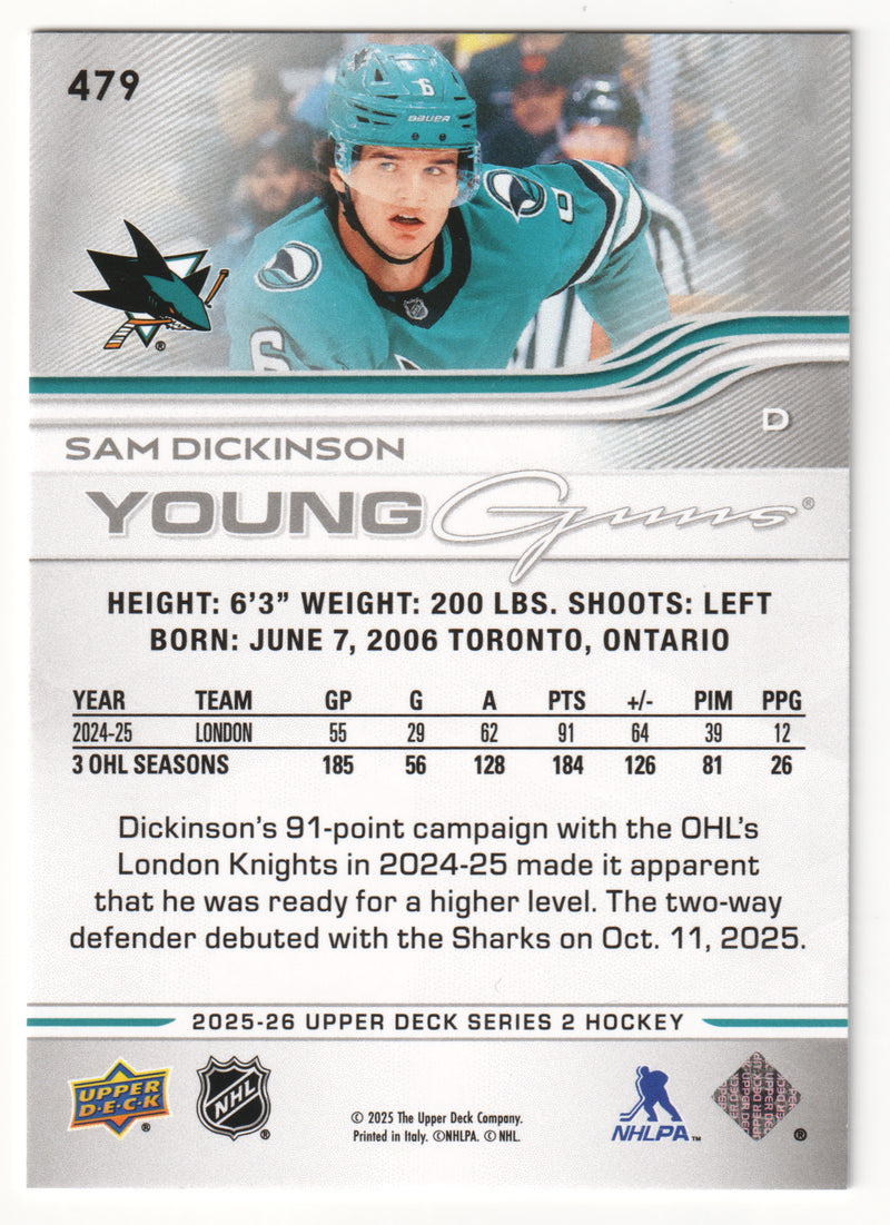 Sam Dickinson Young Guns San Jose Sharks