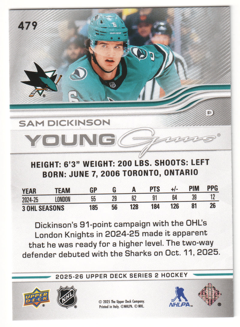 Sam Dickinson Young Guns San Jose Sharks