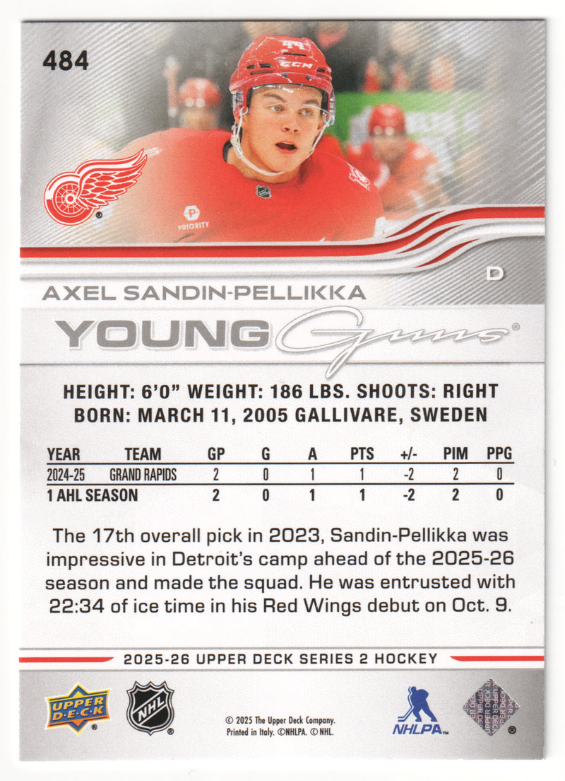 Axel Sandin-Pellikka Young Guns Deluxe /250 Detroit Red Wings