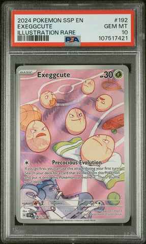 Exeggcute #192 - Surging Sparks Illustration Rare - PSA 10
