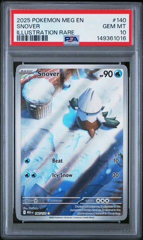 Snover #140 - Mega Evolution Illustration Rare - PSA 10