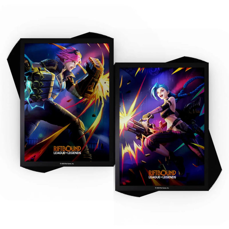 Riftbound League of Legends TCG: Art Sleeves - Jinx VS Vi (100ct)