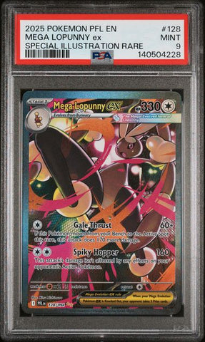 Mega Lopunny ex #128 - Phantasmal Flames Special Illustration Rare - PSA 9