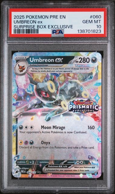 Umbreon ex  - Prismatic Evolutions Surprise Box Exclusive - PSA 10
