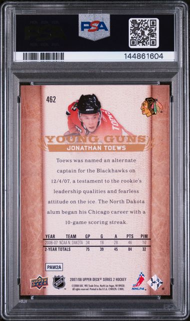 Jonathan Toews Young Guns PSA 9 - Chicago Blackhawks