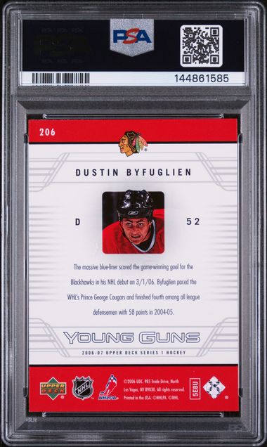 Dustin Byfuglien Young Guns PSA 8 - Chicago Blackhawks