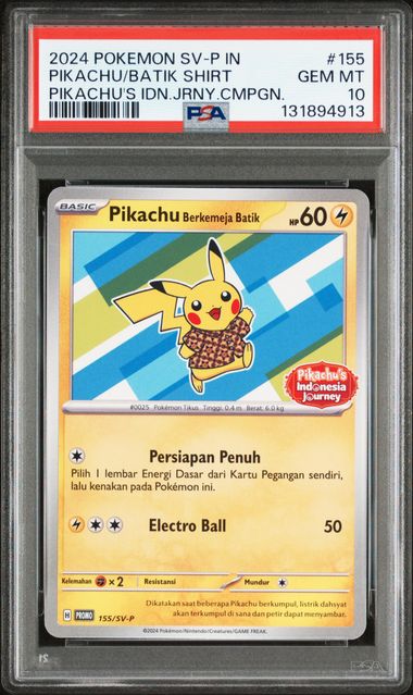 Pikachu Berkemeja Batik