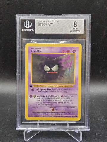 Gastly 1st Edition #50 - Base Set - 1999 Pokémon (BGS 8)