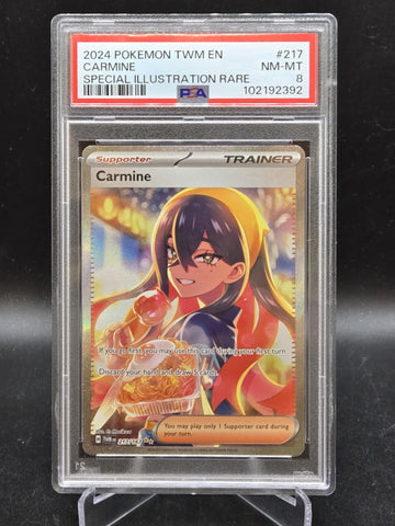 Carmine #217 - Twilight Masquerade - 2024 Pokémon (PSA 8)