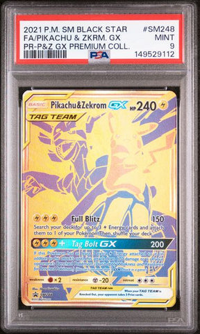 Pikachu & Zekrom GX #SM248 - GX Premium Collection Promo - PSA 9