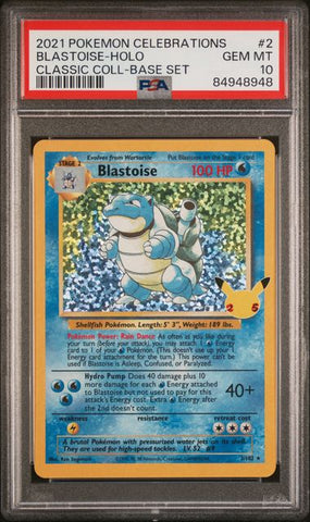 Blastoise #2 - Celebrations Classic Collection Holo - PSA 10