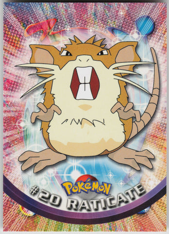 Raticate #20 - Topps TV Animation Series NON Foil (1)