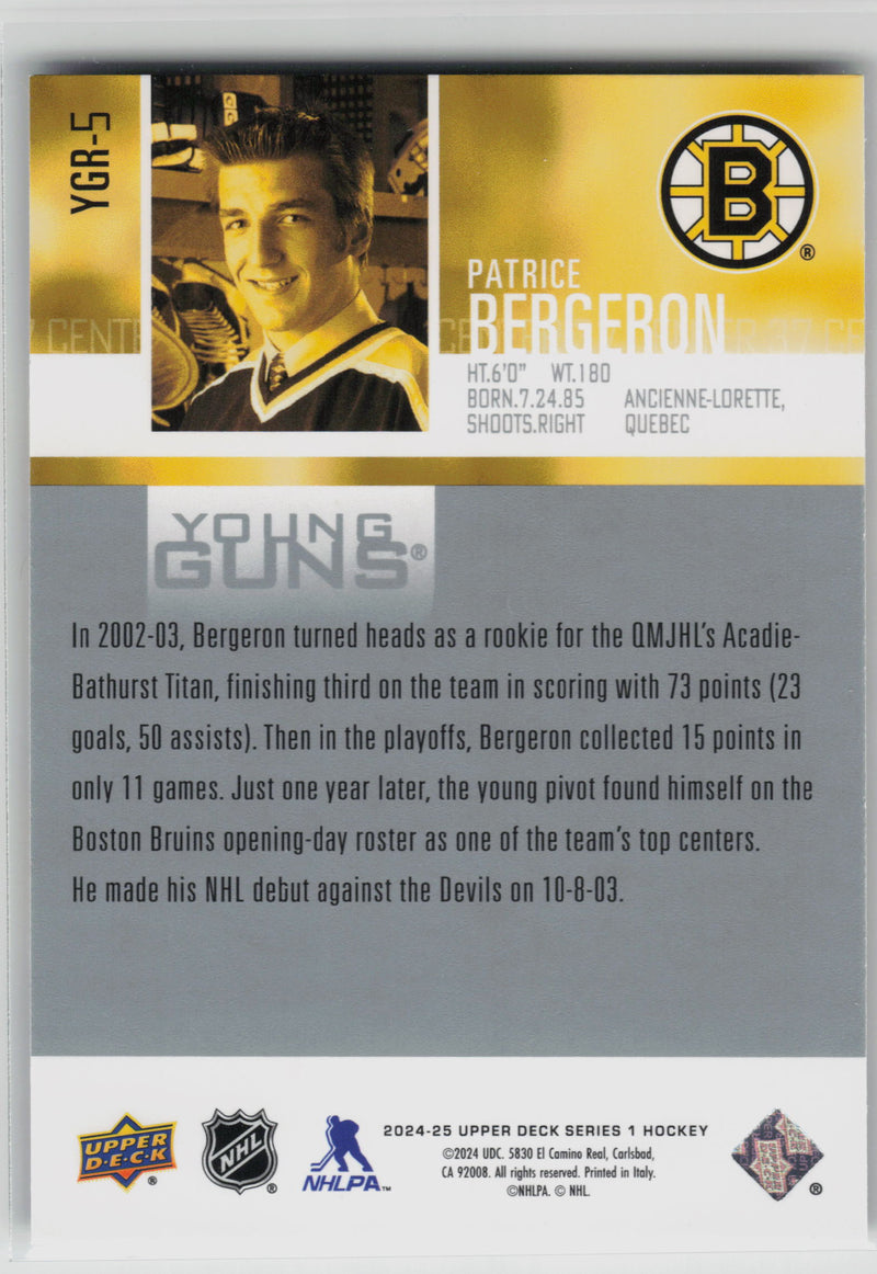 Patrice Bergeron Young Guns Renewed