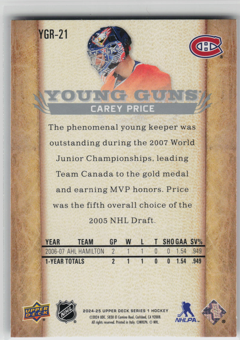 Carey Price Young Guns Renewed