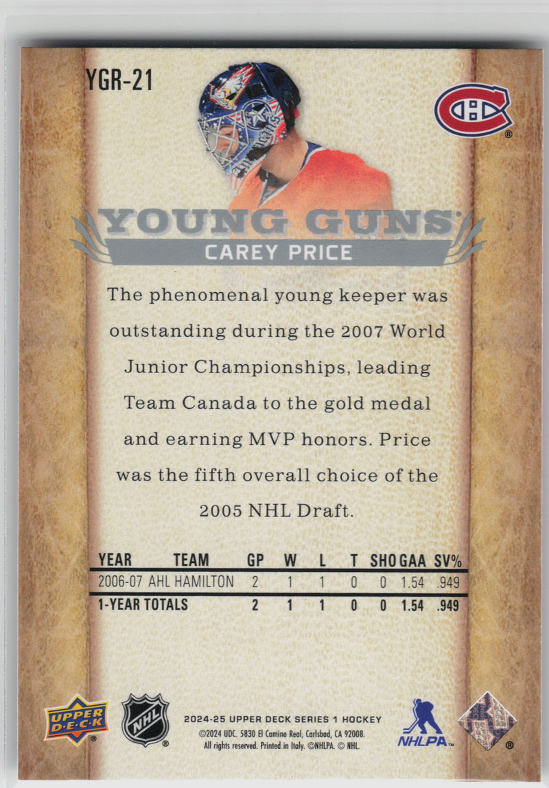 Carey Price Young Guns Renewed