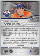 Quinn Hutson Holiday Young Guns Edmonton Oilers