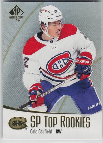 Cole Caufield SP Top Rookies #TR-1 - 2021-22 SP Authentic Hockey